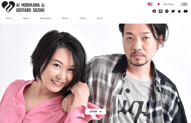 The official website of Ai Morikawa & Gentaro Suzuki